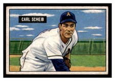 1951 Bowman Baseball #83 Carl Scheib      127E-01