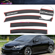Fits 12-15 Honda Civic Sedan In-channel Window Visor Rain Vent Guard W Mugen