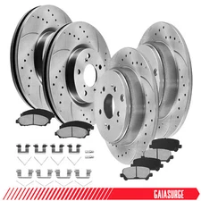 Front Rear Disc Rotors Brake Pads Set for 2009 - 2013 Honda Pilot Acura MDX ZDX