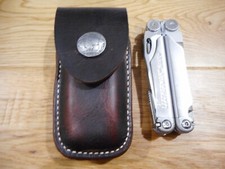 Leatherman Wave dark oil Crazy Horse leather sheath. Buffalo snap. Sheath only.