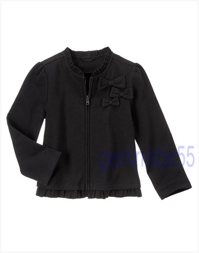 $44 NEW GYMBOREE Cotton Blend Bow Zip Jacket Size M (7-8) - Picture 2 of 2