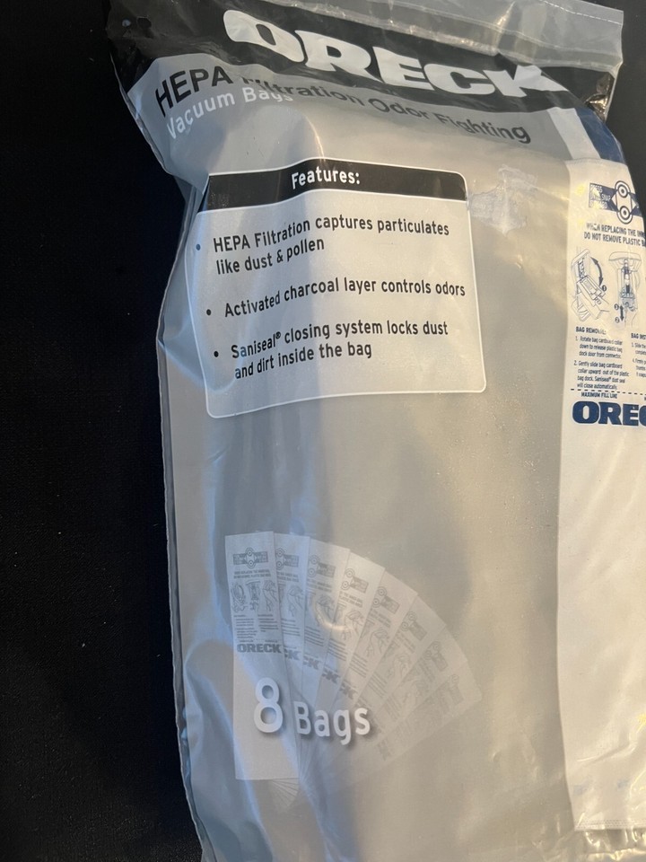 8Pack Oreck CCPK80H Type CC Odor Fighting Hepa Filtration Vacuum Bags