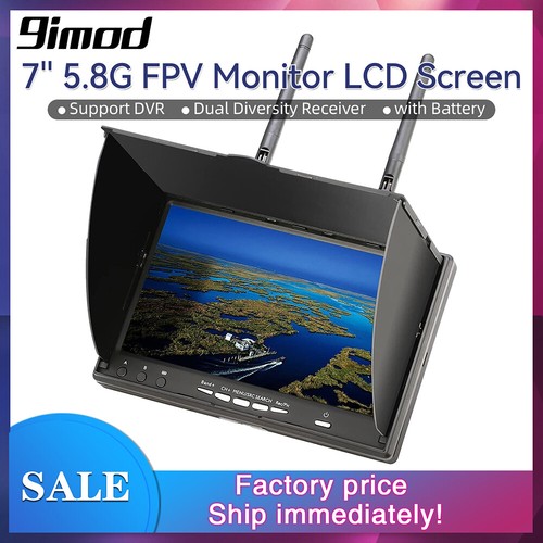 9IMOD LCD5802D Moniteur FPV DVR 5.8G 40CH 7 Pouces Écran LCD Moniteur pour Drone FPV - Photo 5/24