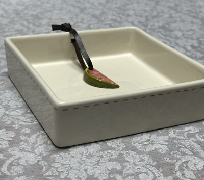 Rae Dunn Napkin Holder Watermelon Slice Weight Kitchen Home Decor 6'' Square 