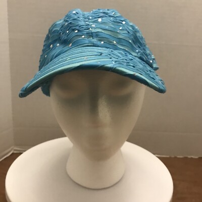 Blue Hat Cap Sparkles Hook And Loop 