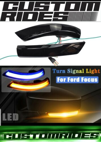 BLACK GLOSS LED INDICATOR LIGHTS - START UP SEQUENCE NEON BLUE FOCUS MK2&MK3/3.5 - Picture 2 of 8