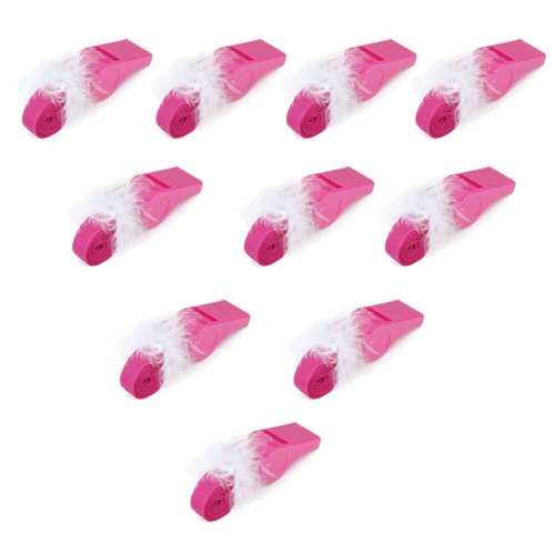 10 Pcs Whistle Party Accessories for Kids Colorful with Strap Games