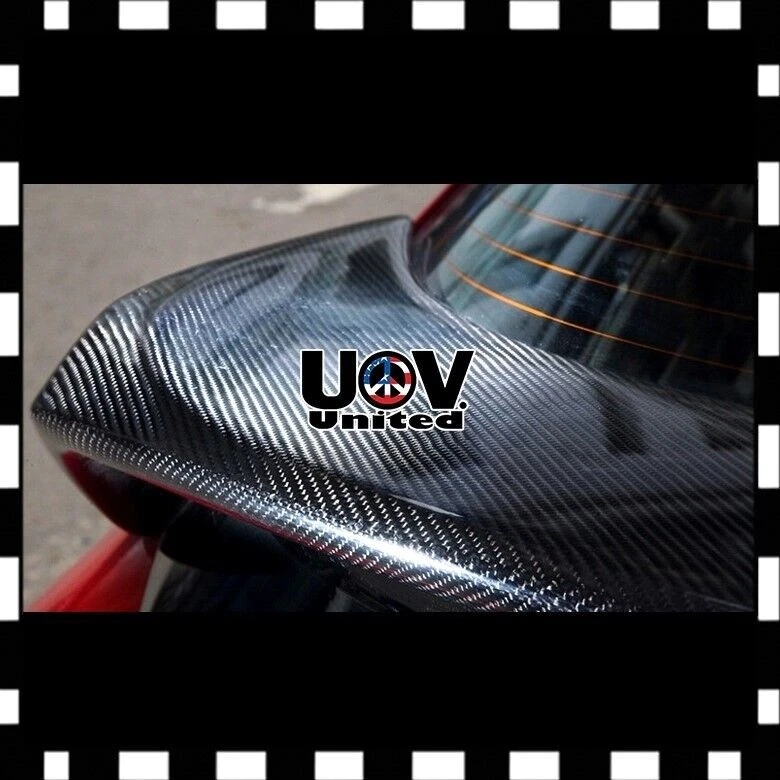Envoltório de vinil 3' x 5' 7D premium alto brilho preto fibra de carbono liberação livre de bolhas U1 - Imagem 3 de 3
