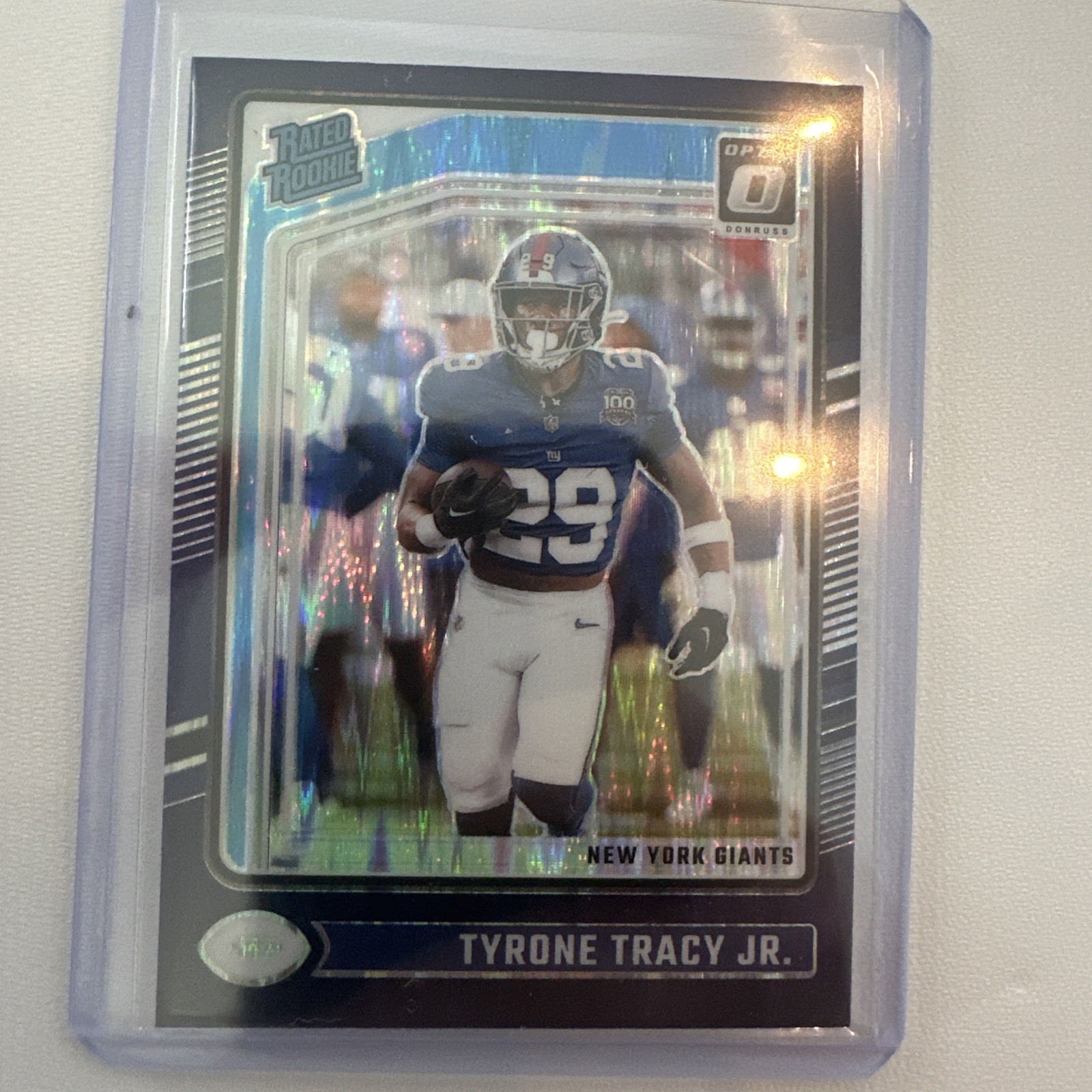 2024 Panini Donruss Optic Rated Rookie Tyrone Tracy Jr. 259 Purple Shock PrizmRC