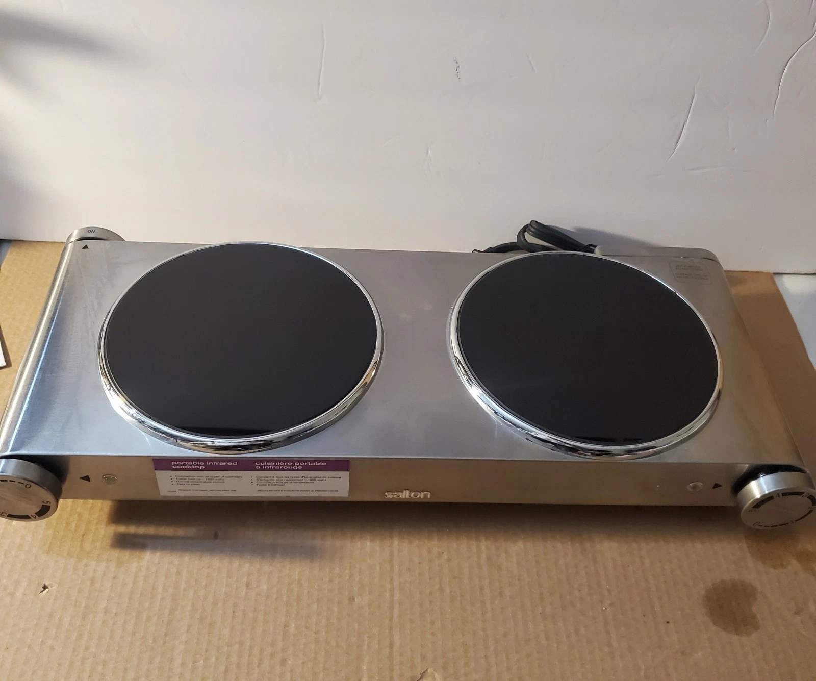 Salton Electric Portable Infrared Cooktop