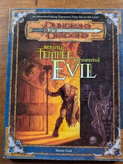 Return to the Temple of Elemental Evil D&D 3.0 WOTC With Map Booklet.