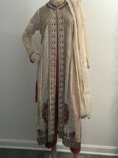 Fancy Embroidered Gown Banarsi Trouser Party Wear Shalwar Kameez Pakistani Women