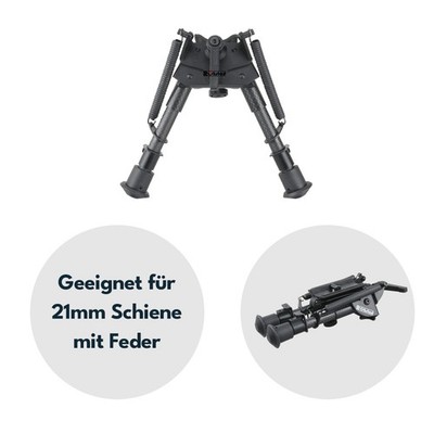 Vector Optics Swivel Bipod aus Kohlenstoff und Aluminium für Airsoft und Sport