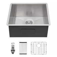 24 In. Undermount Single Bowl 16-Gauge Stainless Steel Laundry Utility Sink Kitc