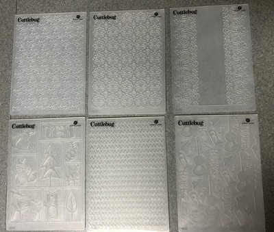 Provo Craft Cuttlebug Assorted Embossing Folder Lot of 12 Used