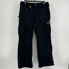 Volcom Snow Pants Mens Small Black Solid Cargo Snowboard Ski Nimbus RECCO