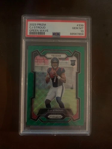 2023 Panini Prizm - Rookies C.J. Stroud #339 Green Wave Prizm (RC) PSA 10
