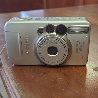 #ad Canon Sure Shot 90u II Date 35mm Point amp; Shoot Auto Focus Flash Silver $99.00