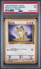 1999 Pokemon Jungle Promo Fruit Roll #56 Meowth Gold Border PSA 7