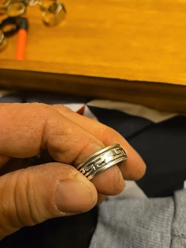 Vintage Sterling Silver Men's Spinner Band Size 10 8.3 Gram