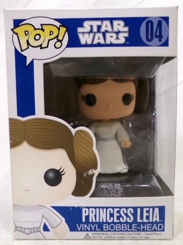 Funko Pop 2011 Star Wars A New Hope 04 Princess Leia Vinyl Bobblehead Large Font