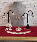 Vintage All Signed Crown Trifari Jewelry Lot ~ Silver Tone ~ All Very Good!!