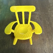 Vintage Hasbro Weebles Wobble Yellow Plastic Rocking Chair