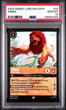 2024 Disney Lorcana EN 6 20 Simba PSA 10 GEM MINT
