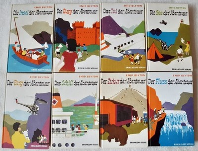 Enid Blyton Abenteuer Serie Band 1-8 komplett Erika Klopp Verlag