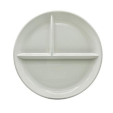 Divided Porcelain Plate   9-Inch Portion Control Plate for Balanced Eating   ...