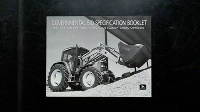 John Deere Governmental Bid Specification Brochure 45-150 HP Tractors