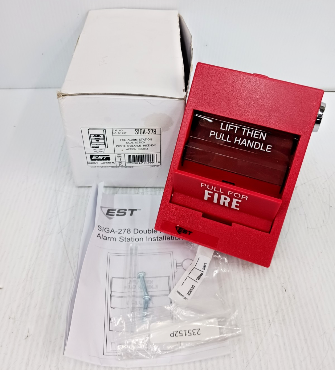 New EST Edwards SIGA-278 Fire Alarm Pull Station Dual Action | eBay