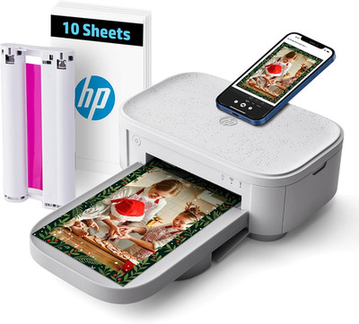 HP Sprocket Studio plus 4X6 Wireless Instant Photo Printer, 10 Sheets + Cartridg