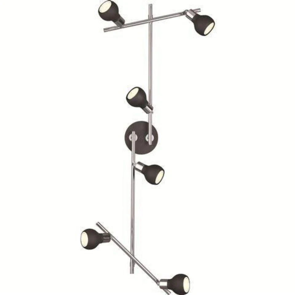 Massive Deckenbalken Tomba 6x GU10 Schwarz Metall Verstellbar Strahler Spots - Bild 1 von 1
