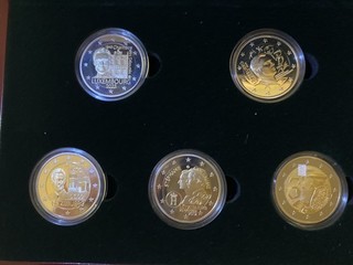5 x 2 Euro Luxemburg 2022 2023 PP in Originalverpackung mit Zertifikat