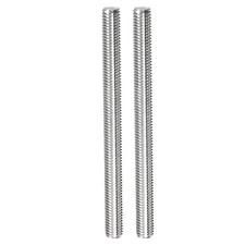 M8x300mm 1.25mm Pitch Fully Thread Rod 304 Stainless Steel DIY Right Hand , 2Pcs