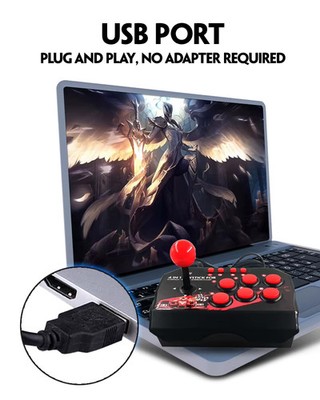 4 in 1 Retro Arcade Game Joystick Controller USB Wired for PS3/Switch/PC/Android