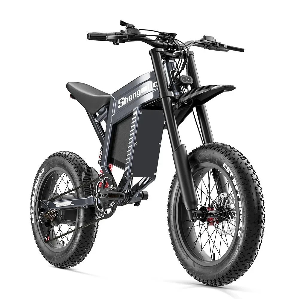 Shengmilo S900 Electric Bike - 250W Fat Tire E-Bike, 60V 30Ah Battery, 100km Range, Full Suspension For Adults