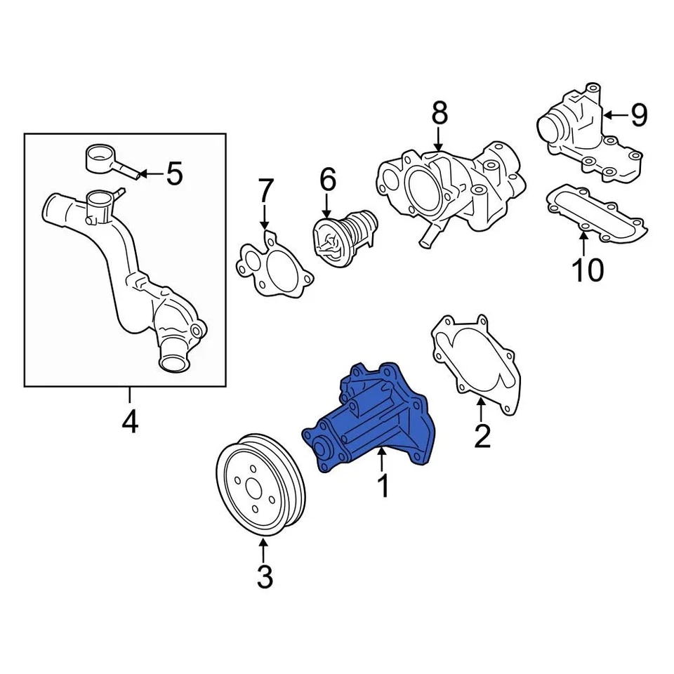 For Infiniti QX56 2004-2013 Infiniti 210107S000 Engine Water Pump Foto 4 de 4
