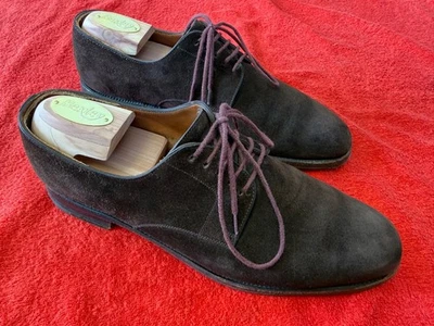 Derby J.M. Weston veau velours Marron 9 C - Photo 1/4