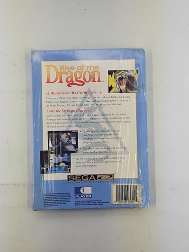 RISE of the DRAGON SEGA CD NEW CARDBOARD RELEASE AUTHENTIC SEGA CDX RARE - Picture 2 of 4