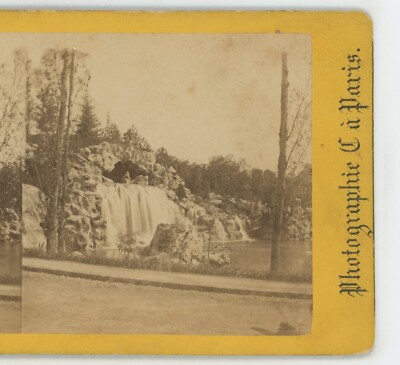 Cascade fu Bois de Bologne Paris France Stereoview