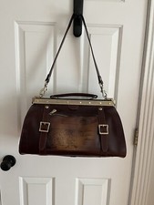 499 PATRICIA NASH DISCOVERY COLLETTA LEATHER POSTCARD FRAME SATCHEL PURSE - NEW