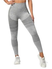 Women's Grey High Waist Gym Leggings, Fitness, Yoga, Gym, Stretchy, High Waist