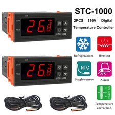 2x Universal STC-1000 Digital Temperature Controller Thermostat NTC Sensor 110V