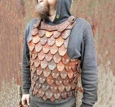 Medieval Mongol Leather Armor ; Armor Costume; Tatar Armor; Leather Body-1