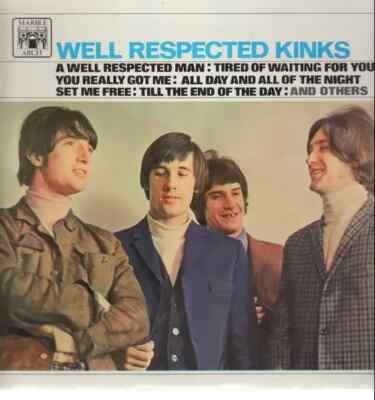 LP The Kinks Well Respected Kinks 1ST GERMAN PRESS ON BLACK / PINK PYE LABEL