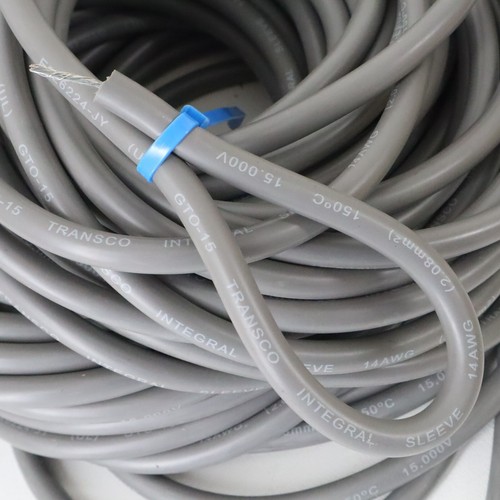 GTO-15 Neon Sign Wire 14 AWG 15kV Gray Integral Sleeve Silicone Rubber Insul