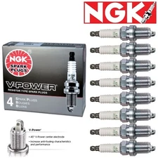 8 Pack Spark Plugs NGK V-Power 1989-1996 Ford F-150 5.0L V8 Kit Set Tune Up
