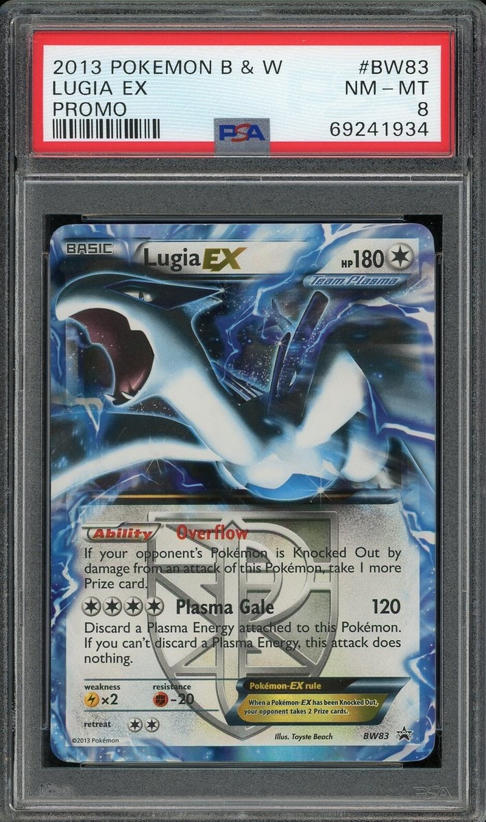 2013 PSA 8 Pokemon Lugia EX BW83 Black Star Promo Card Black